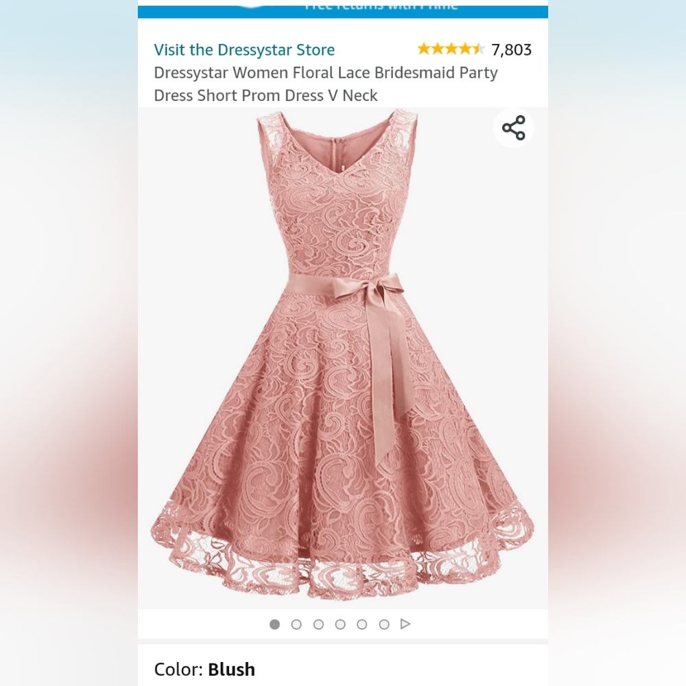 Dressystar Blush Pink Dress - Picture 4 of 7